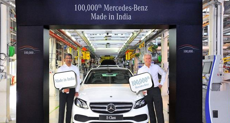 मर्सिडीज बेंज ने भारत में उतारी एक लाखवीं कार