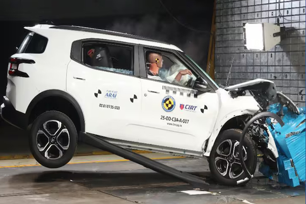 Citroen C3 Aircross को मिला 5-स्टार Bharat NCAP सेफ्टी रेटिंग, मिड-साइज़ SUV सेगमेंट में रचा नया रिकॉर्ड
