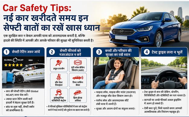 Car Safety Tips: खरीद रहे हैं नई नई कार, तो इन सेफ्टी टिप्स का रखें ध्यान