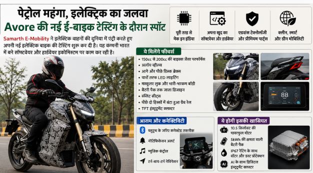 पेट्रोल महंगा, इलेक्ट्रिक का जलवा: Avore की नई ई-बाइक टेस्टिंग के दौरान स्पॉट