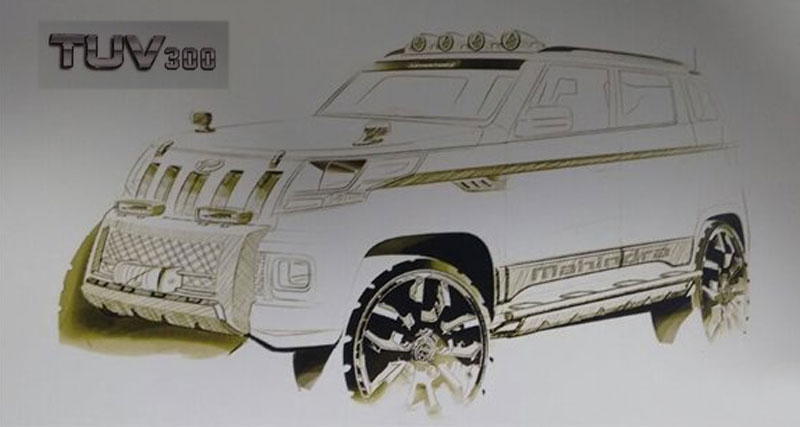 Mahindra ने जारी किया अपनी नई SUV का नाम और स्कैच