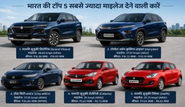 पेट्रोल-डीजल महंगा, अब माइलेज वाली कारों की डिमांड बढ़ी—जानिए टॉप 5 सबसे ज्यादा माइलेज देने वाली गाड़ियां